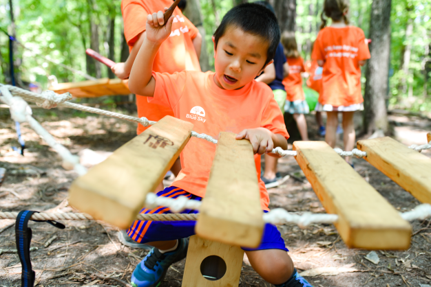 Students learning at Camp Little Cloud